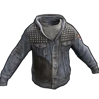 Denim Studded Hoodie