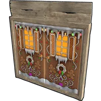 Gingerbread Double Wooden Door