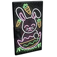 Neon Easter Bunny Door