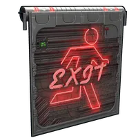 Neon Exit Garage Door