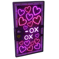 Neon Hearts Sheet Metal Door