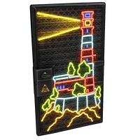 Neon Lighthouse Door