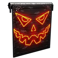 Neon Pumpkin Garage Door