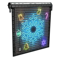 Neon Snowflake Garage Door