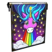 Rainbow Pony Garage Door