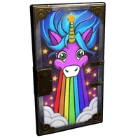 Rainbow Pony Metal Door