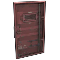 Red Armored Container Door