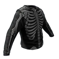 Skeleton Costume Burlap Shirt